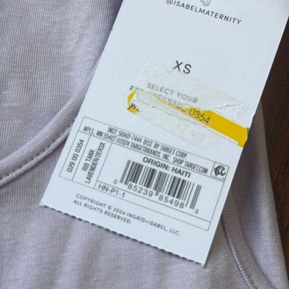NWT Isabel Maternity by Ingrid & Isabel Lavender Purple Tank Top - Picture 8 of 9